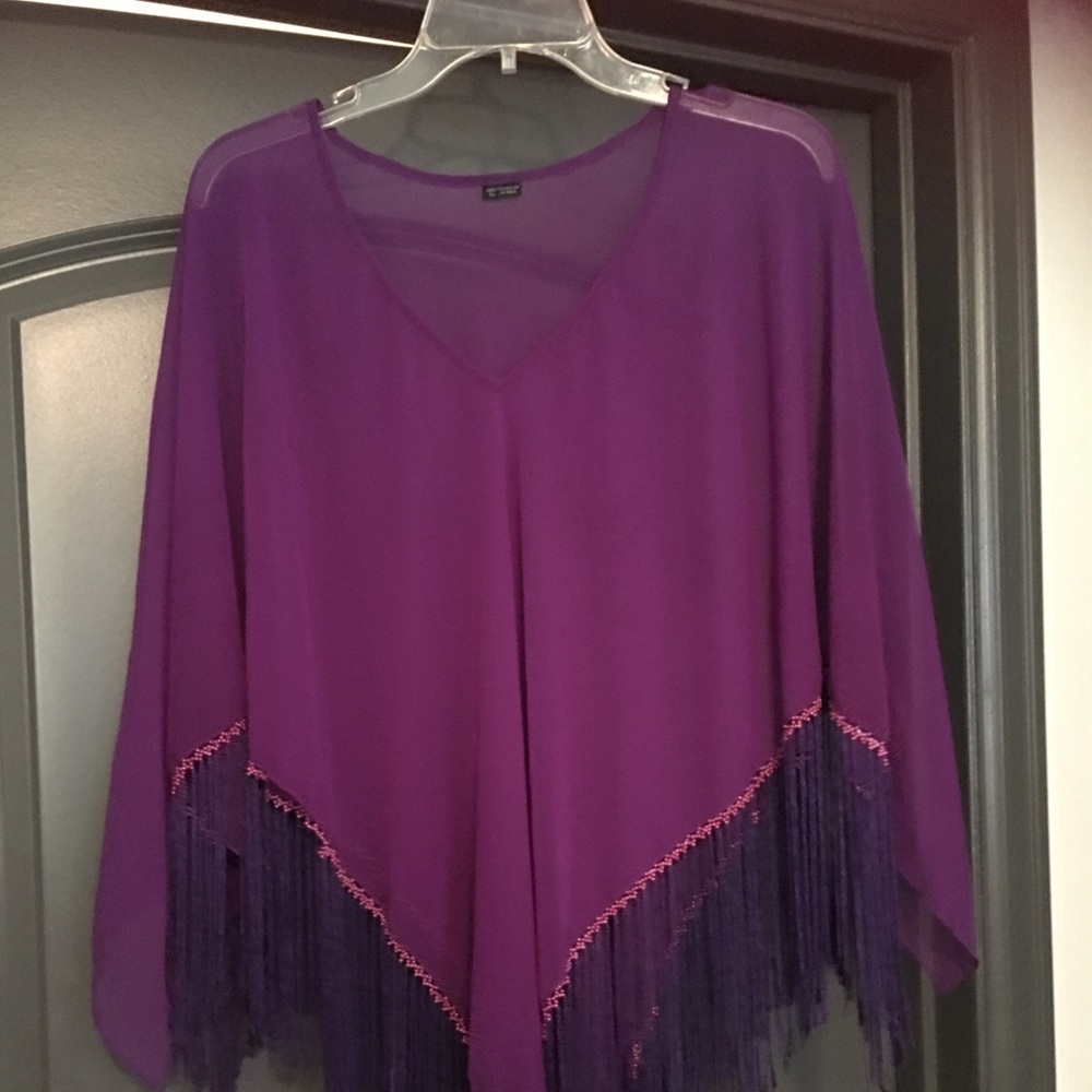 SHEER PONCHO